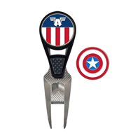 View Team Effort Marvel CVX Ball Mark Tool Ball Marker Captain America