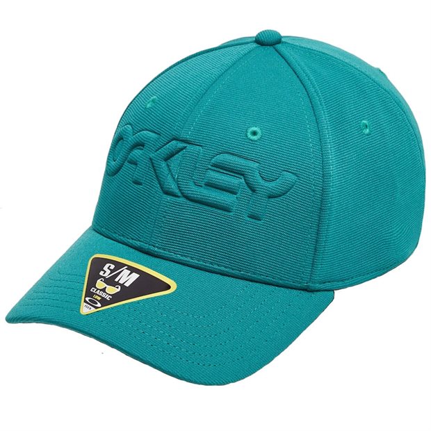 Oakley 6 Panel Embossed Stretch Hat - Green Lake - Size: S/M