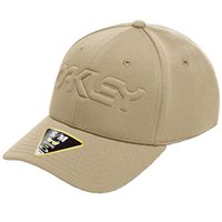 View Oakley 6 Panel Embossed Stretch Golf Hat Safari