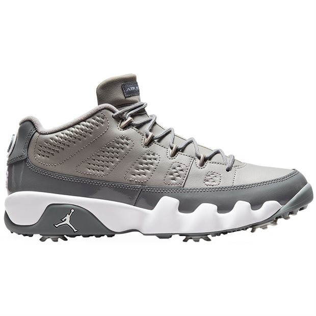 Nike Air Jordan 9 G NRG Golf Shoes - Medium Gray/White/Cool Gray - Size: 6 M