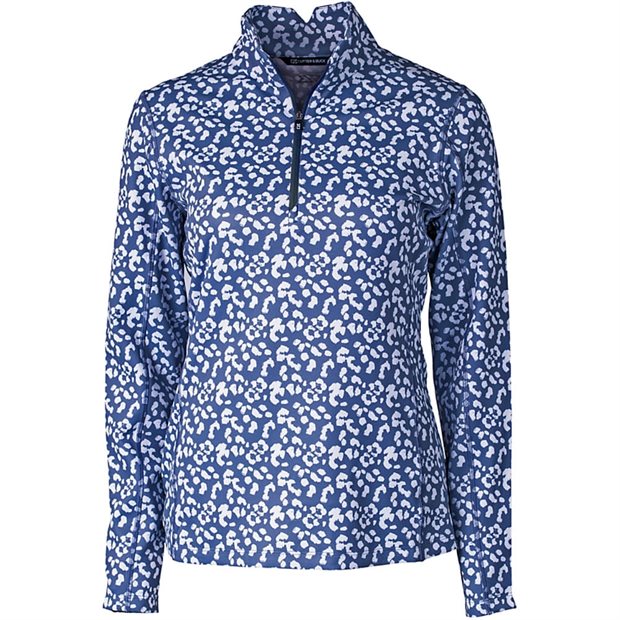 Cutter & Buck Printed Traverse Ladies Pullover - Indigo - Size: XS