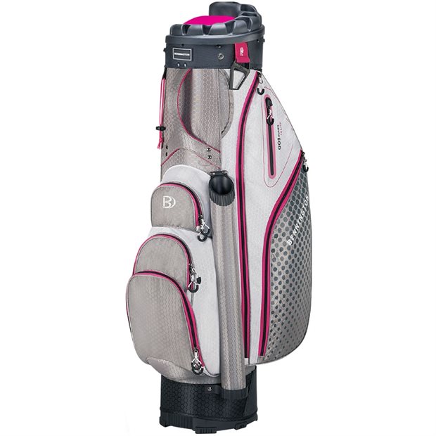 Bennington Quiet Organizer 9 Lite Cart Bag - Gray White Pink
