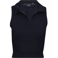 TravisMathew Moveknit SL Vneck Polo Ladies Polo Shirt - Black - Size: L