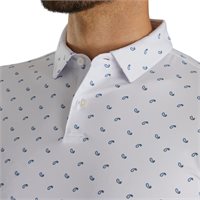 View FootJoy Lisle Paisley Print Shirt White/Sky