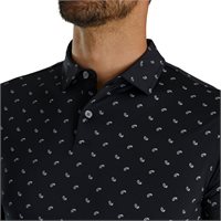 View FootJoy Lisle Paisley Print Shirt Black/Charcoal