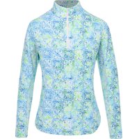 IBKUL Kathy Long Sleeve Zip Mock Neck