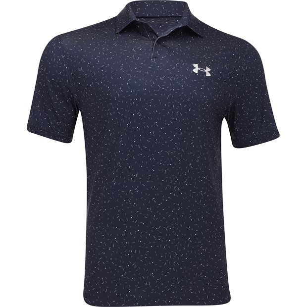 Under Armour UA T2 Green Motif Polo Shirt - Midnight Navy - Size: L