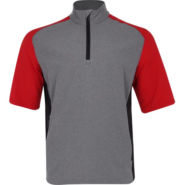 Callaway SS 1/2 Zip Wind And Water Shirt Wind Jacket - Tango Red - Size: M