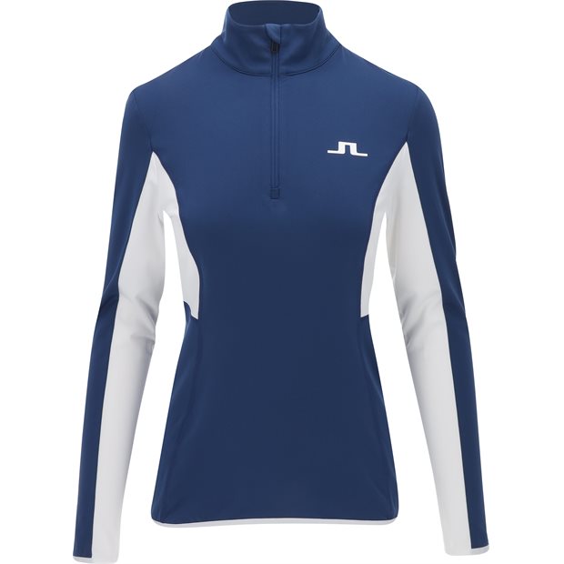 J. Lindeberg Charlene Half Zip Team USA Ladies 1/4 Zip - Estate Blue - Size: XS