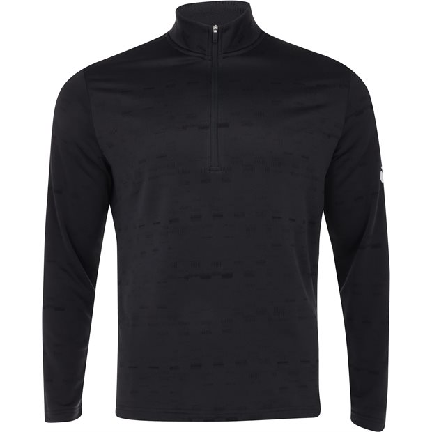 Adidas Core Printed Quarter Zip Pullover - Carbon/Black - Size: XXL