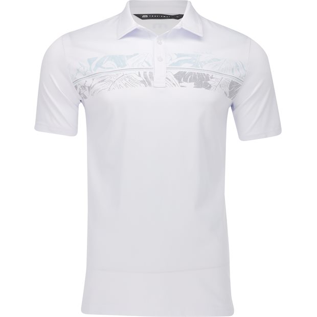 TravisMathew Friendly Isle Polo Shirt - White - Size: S