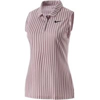 View Nike Dri Fit Victory Sleeveless Stripe Print Shirt Platinum Violet/Black