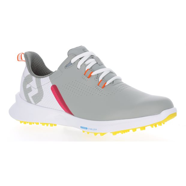 FootJoy FJ Fuel Previous Previous Season Shoe Style Ladies Spikeless Golf Shoes - 92372 - Grey/White/Yellow - Size: 5 M