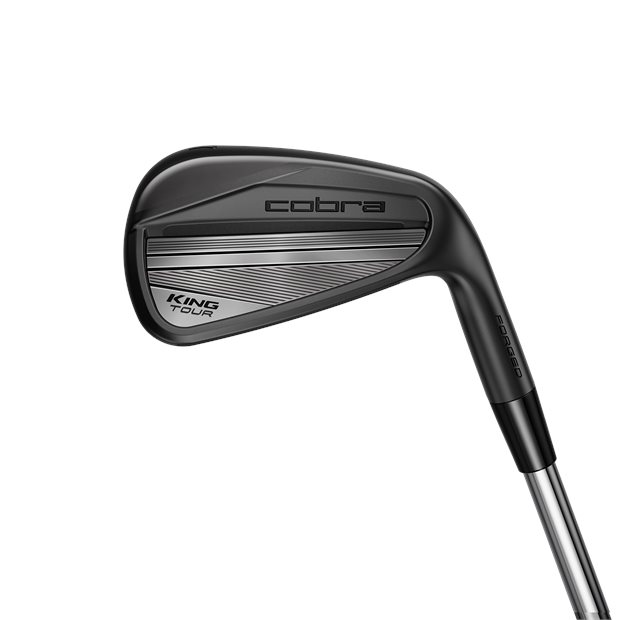 Cobra King Tour Black '24 Left-Handed 4-9 Iron Set Golf Clubs - Extra Stiff Flex - Steel Shaft