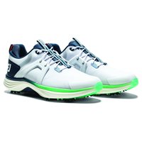 View FootJoy HyperFlex Previous Season Shoe Style Golf Shoe White/Peacoat/Aquamarine