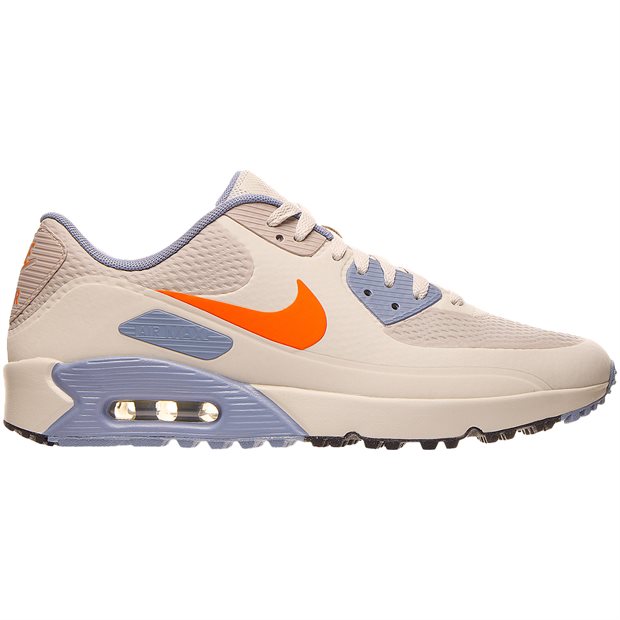 Nike Air Max 90G Spikeless Golf Shoes - Moon Particle/Safety Orange/Light Bone - Size: M 10 / W 11.5 M
