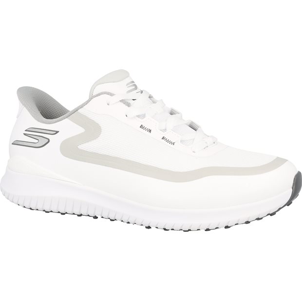 Skechers Go Golf Flight Slip Ins Spikeless Golf Shoes - White/Gray - Size: 10 W