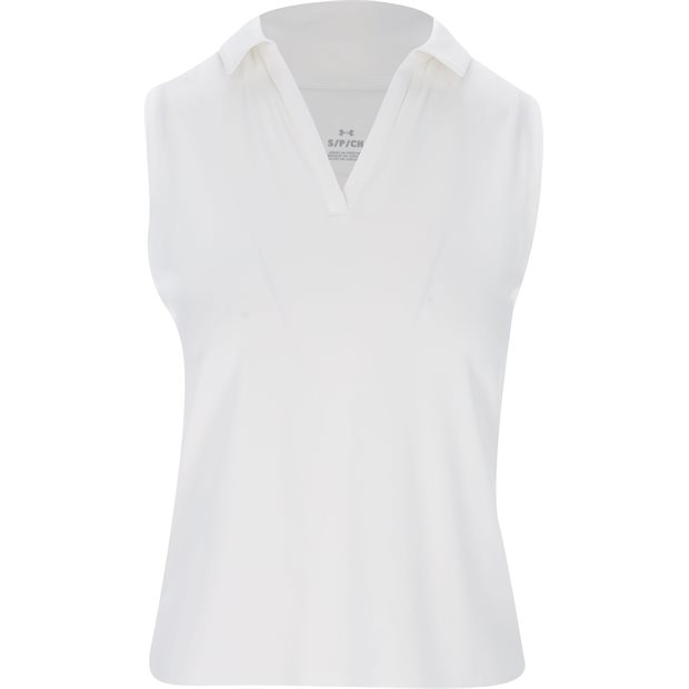 Under Armour UA Aura Sleeveless Ladies Polo Shirt - White - Size: XS