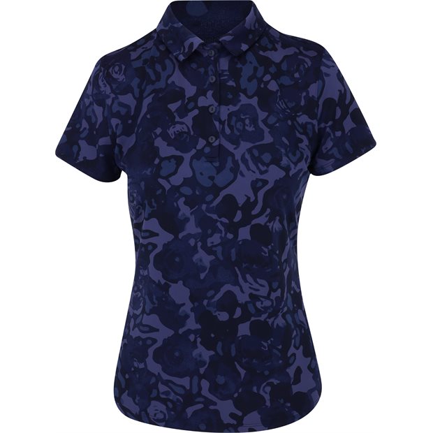 Under Armour UA Drive Rose Printed Ladies Polo Shirt - Marine/Midnight Navy - Size: M