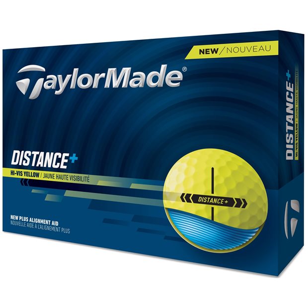 TaylorMade Distance+ 2025 Distance Golf Balls - Yellow
