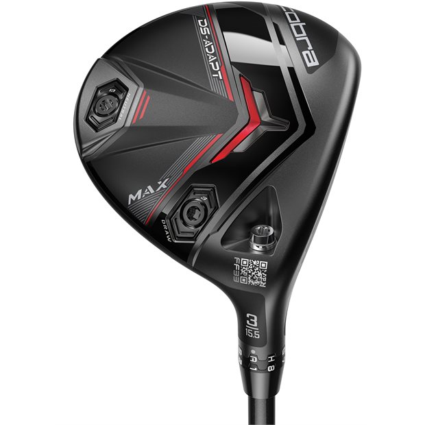 Cobra DS ADAPT MAX Left-Handed 3 Wood Golf Club - 15.5° Loft - Regular Flex - Graphite Shaft