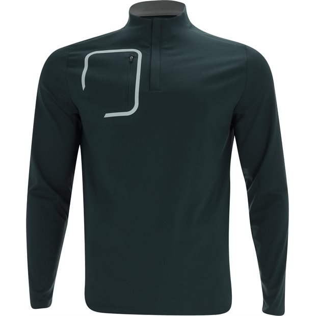 Puma CLOUDSPUN Tech 1/4 Zip Pullover - Green Terrain - Size: M