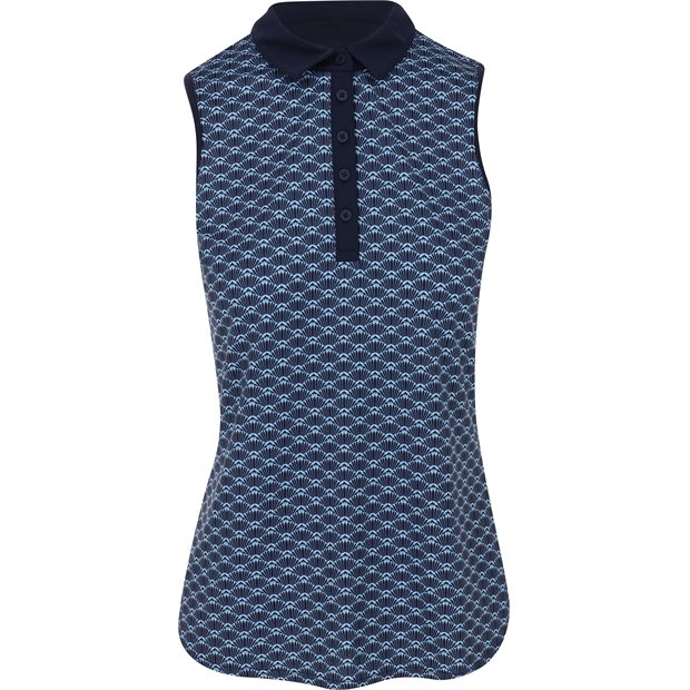 Puma CLOUDSPUN Scallop Sleeveless Ladies Polo Shirt - Deep Navy - Size: XL