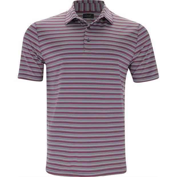 Greg Norman ML75 Stretch Panorama Stripe Polo Shirt - Caspian - Size: XL