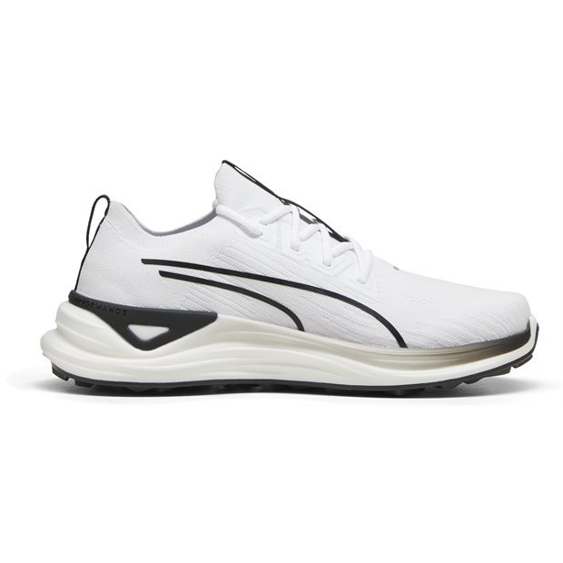 Puma Electrocat Nitro Spikeless Golf Shoes - Puma White/Puma Black - Size: 9.5 M