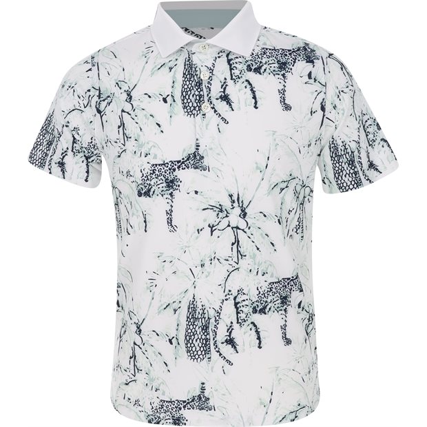 Puma Youth MATTR Safari Junior Polo Shirt - White Glow/Modern Mint - Size: XL