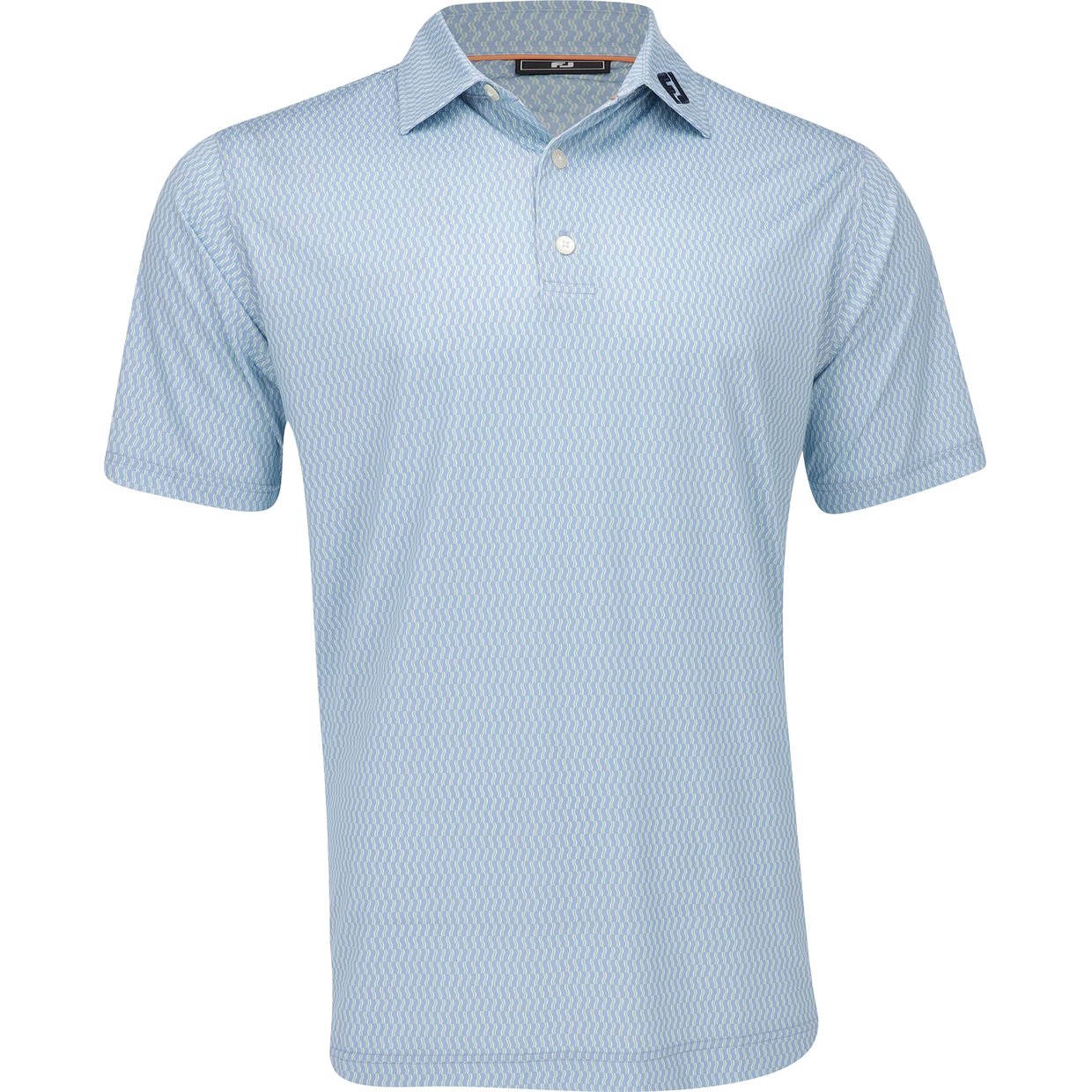 Camisa FootJoy TOUR LOGO Estampado Movible Azul Jay/Pistacho/Blanca Hombres - Imagen 6 de 10