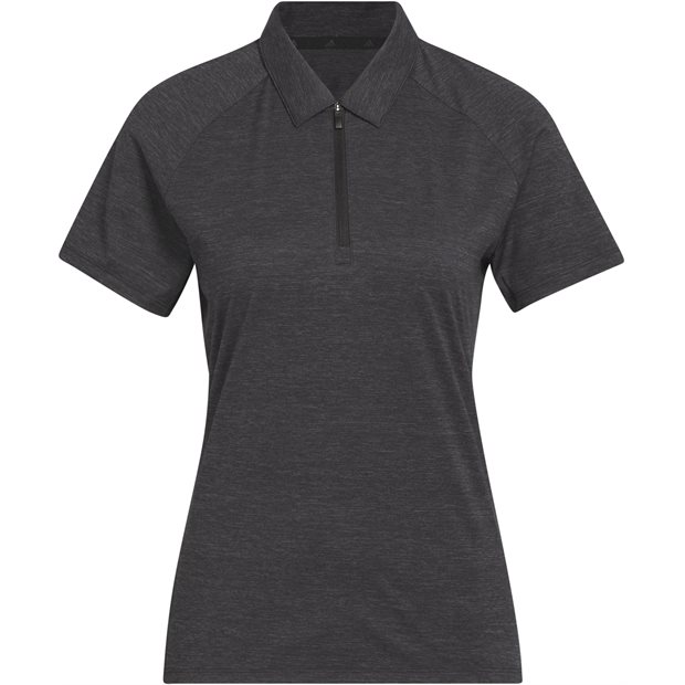 Adidas ULTIMATE365 Heathered TwistKnit Ladies Polo Shirt - Black/Grey Four - Size: L