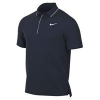 View Nike DF Tour Piping Shirt Midnight Navy/White