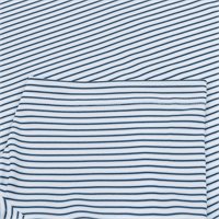 View FootJoy MultiStripe Stretch Pique Athletic Fit Shirt White/Light Blue/Navy