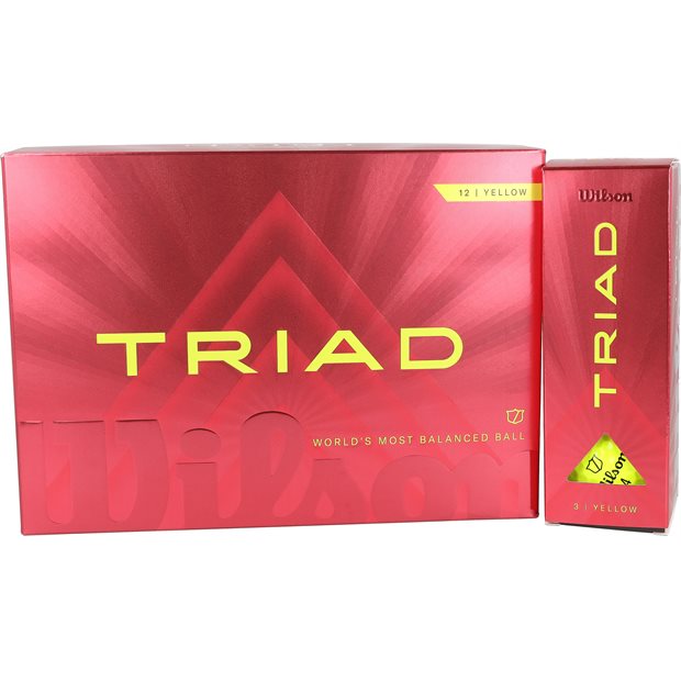 Wilson Triad Tour Distance Golf Balls - Yellow