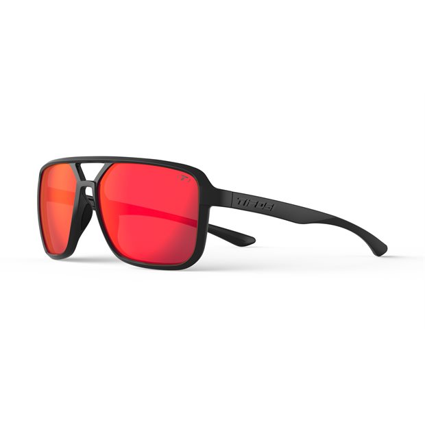 Tifosi Salto Sunglasses - Blackout/Smoke Red Mirror