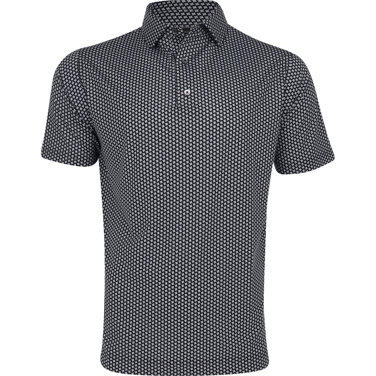 FootJoy Houndstooth Geo Lisle Previous Season Black Shirt Men XXL - Bild 1 von 5