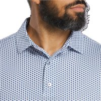 View FootJoy Houndstooth Geo Lisle Shirt White