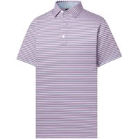 View FootJoy Balance Stripe Lisle Shirt Skyway/White/Dark Denim