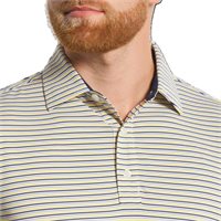 View FootJoy Balance Stripe Lisle Shirt White/Navy/Grey