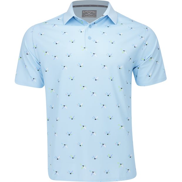 Callaway All Over Birdie Print Polo Shirt - Arctic Paradise - Size: XXL