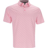 Callaway Chevron Twill Print Polo Shirt - Strawberry Pink - Size: XL