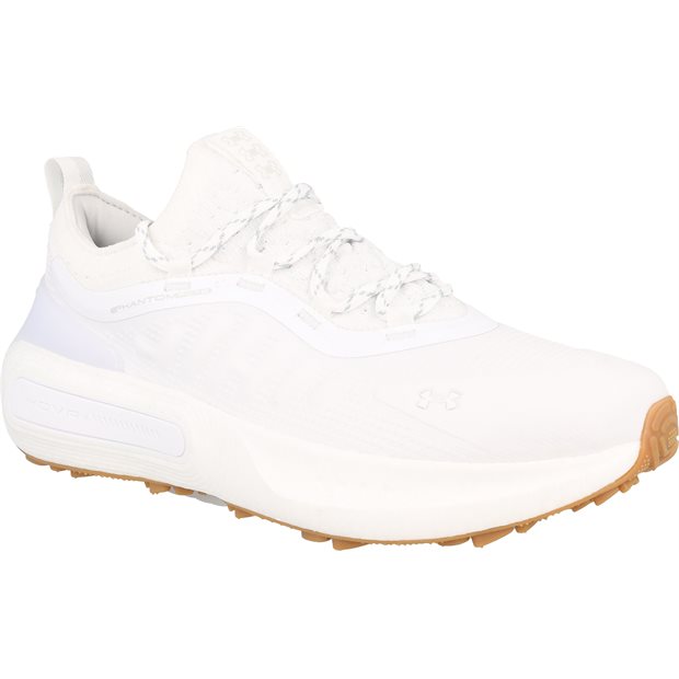 Under Armour UA Phantom Fore Spikeless Golf Shoes - White/Halo Gray - Size: 9.5 M