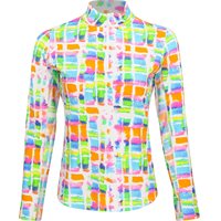 IBKUL Tatiana Print LS Mock Neck Top