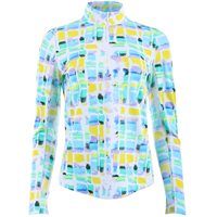 IBKUL Tatiana Print LS Mock Neck Top