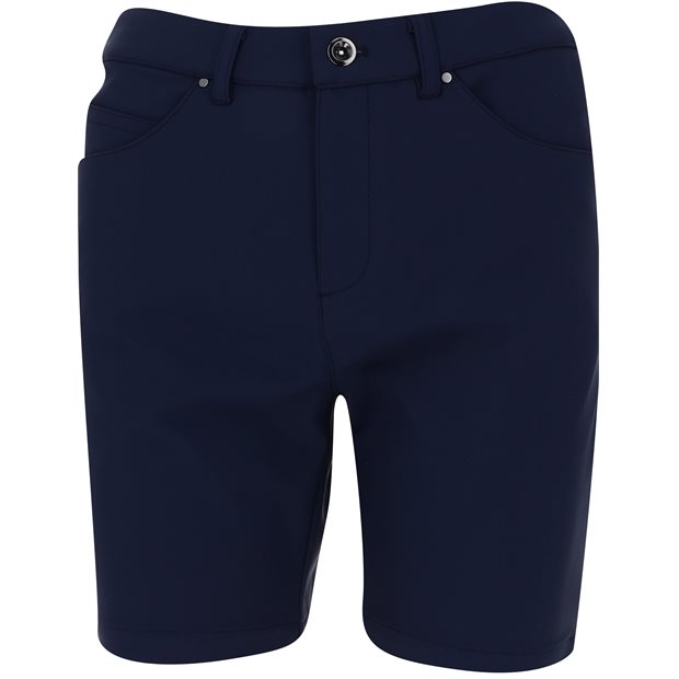 Greg Norman Lexi 7 Inch Stretch Ladies Flat Front Shorts - Navy - Size: L