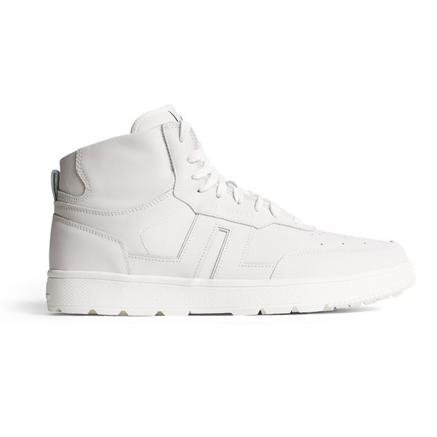 J. Lindeberg Ace High Top Golf Sneakerss - White - Size: 7/7.5 M