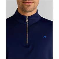 View REDVANLY Sevres Quarter Zip Outerwear Midnight Navy