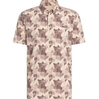 View Adidas GoTo Printed Shirt Powder Coral/Aurora Ruby