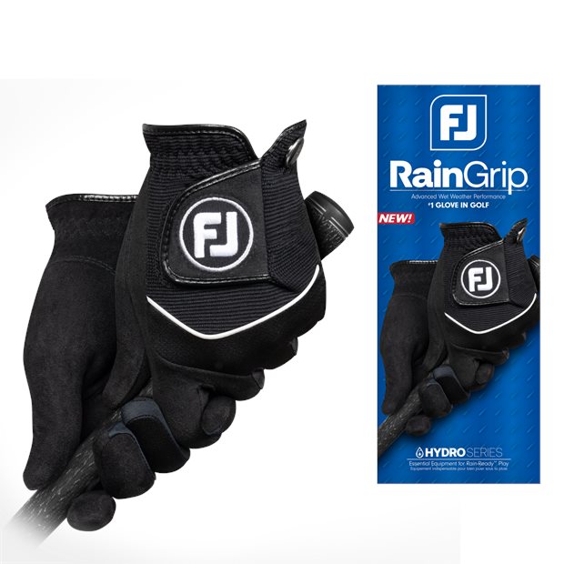 FootJoy RainGrip Right Golf Glove - Black L Regular